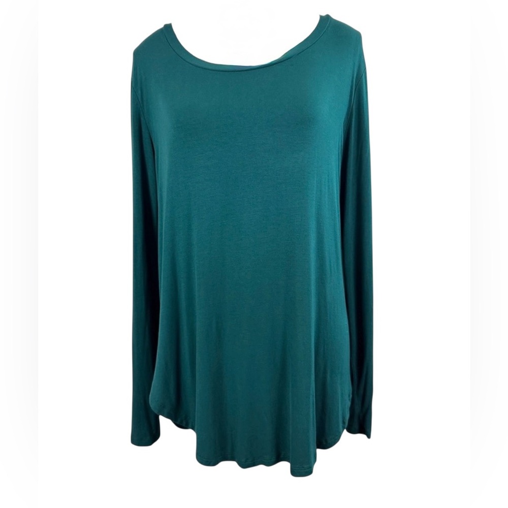 Kiki La Rue Kelly Green Modal Eco Friendly Soft Tunic Minimalist Chic Size L
